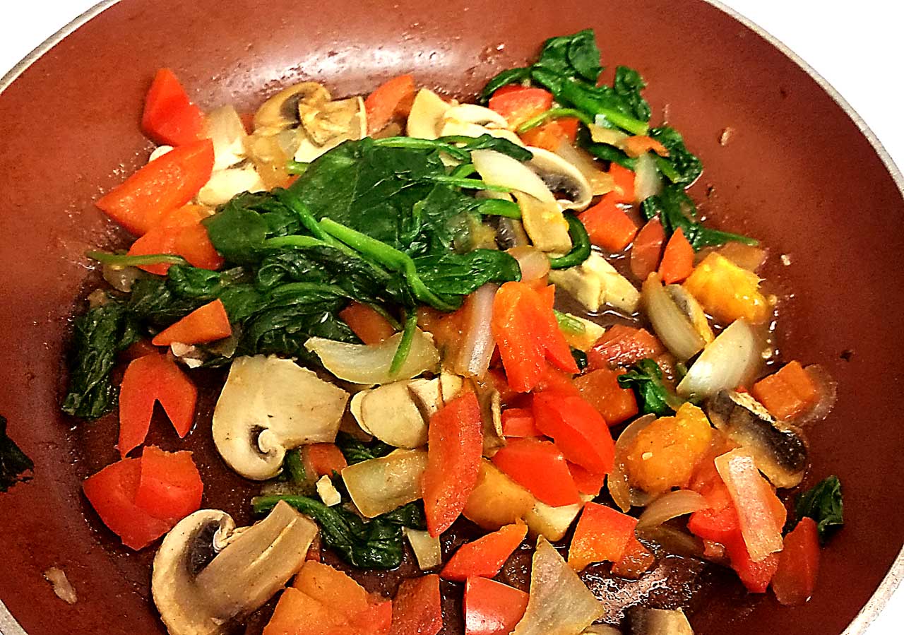 Fry up the veggies!