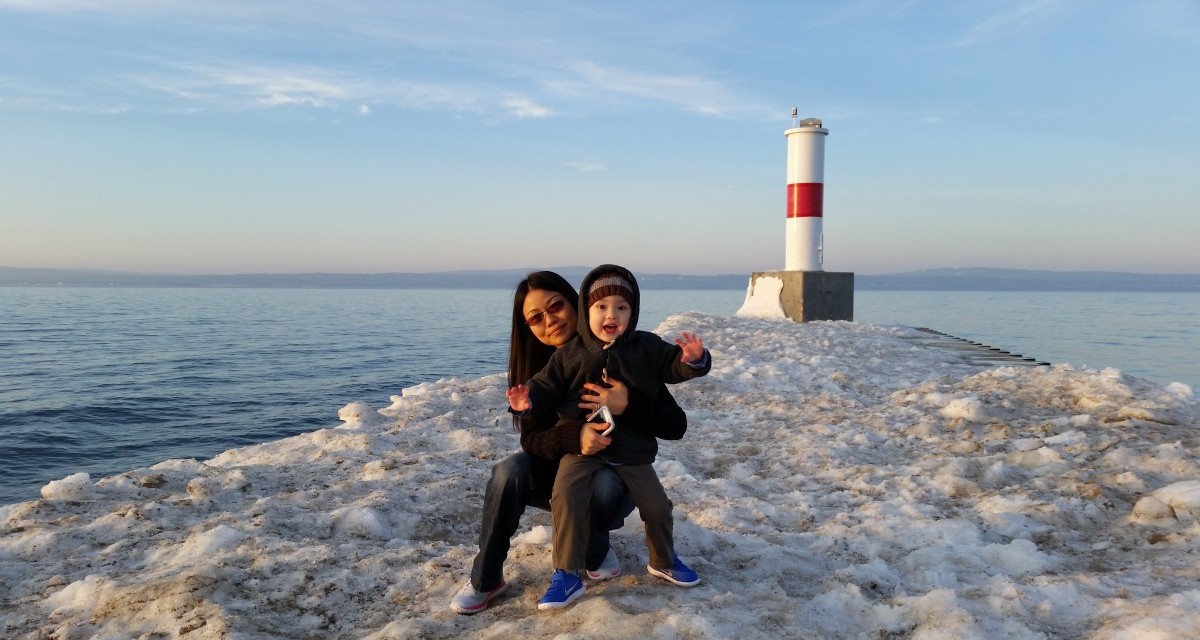 At Petoskey Pier on a Nice Spring Day