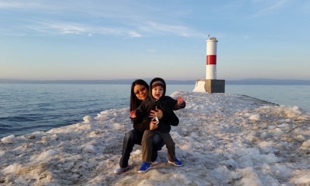 At Petoskey Pier on a Nice Spring Day