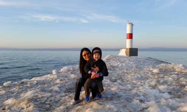 At Petoskey Pier on a Nice Spring Day